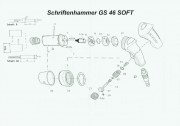 Vue éclatée marteau pneumatique Ø 12,7 x 55 GS 46 Soft BAVARIA